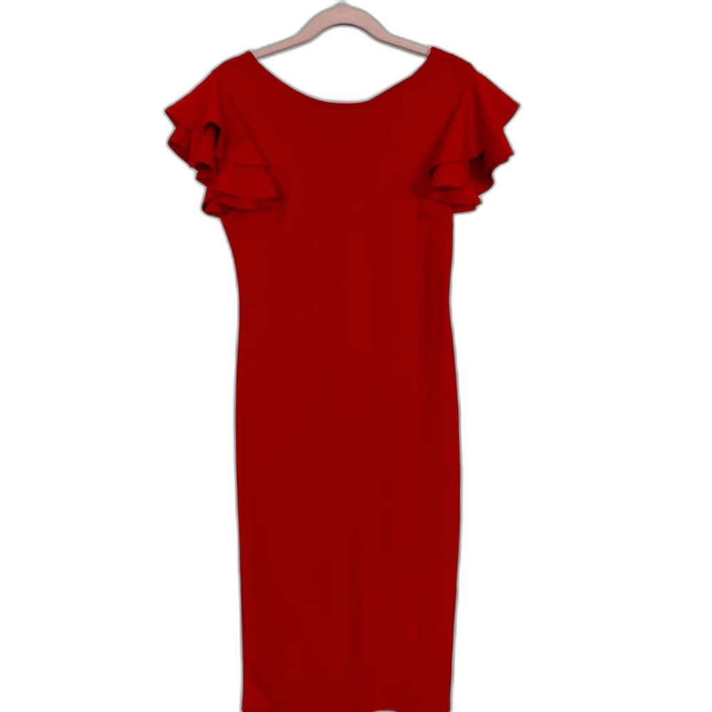 Shein Women's Red Cocktail Dress with Crossback Size Medium